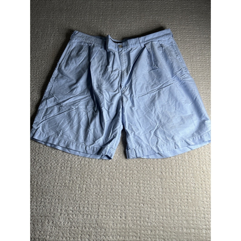 Vintage Polo By Ralph Lauren Mens Tyler Shorts Sz 42‎ Pleated Khaki Chinos